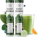 WELLBEING NUTRITION Daily Greens, Wholefood Multivitamin with Vitamin C, çinko, B6, B12 for Immunity and Detox with 39+ Organik sertifikalı Plant Superfoods & Antioksis (15Ta x 2) (63 g)