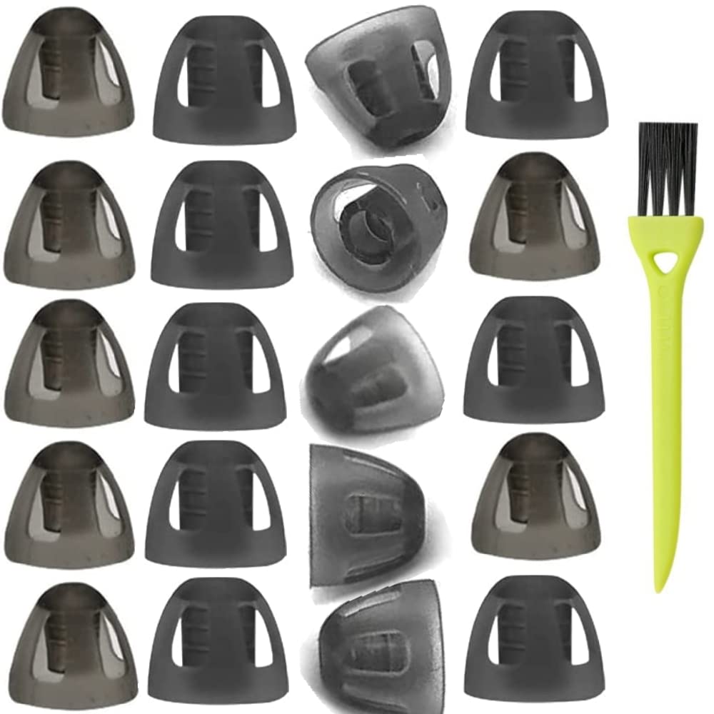 20Packs Small 6mm İşitme Aid Domes Smoky Gray GN Resound Comfortable for Open Fit BTE Sound Amplifier PASP Kit Invisible (Küçük) with 1 Rotor