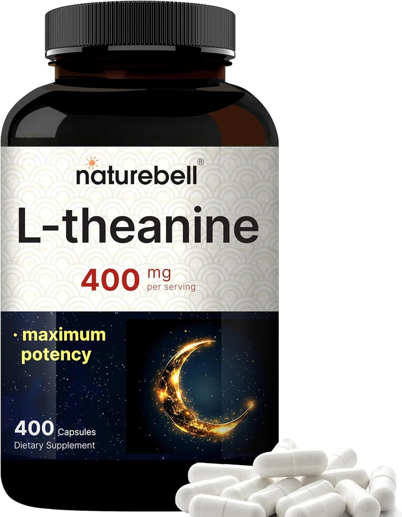 Διπλή δύναμη L Theanine 400mg, 400 κάψουλες 