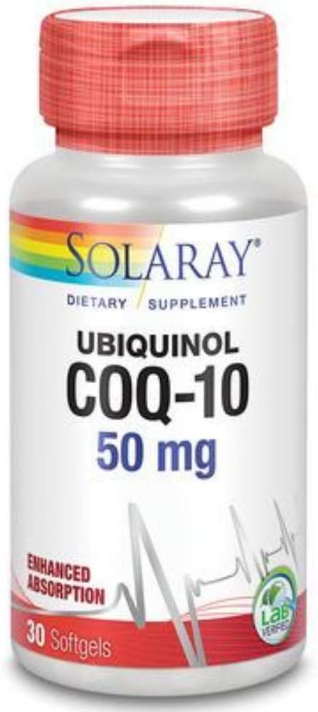 SOLARAY CoQ10, Ubiquinol, Softgel (Btl-Plastik) 50 mg | 30ct