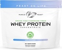 Μύες Feast Grass-Fed Whey Πρωτεΐνη συμπυκνωμένο σκόνη, όλα τα φυσικά, χωρίς ορμονική πάστα Αυξημένη πρωτεΐνη Whey Σκόνη για γυναίκες & άνδρες, καθαρό, μη-GMO & χωρίς γλουτένη συμπυκνωμένο Whey - Χωρίς γεύση, 2lb