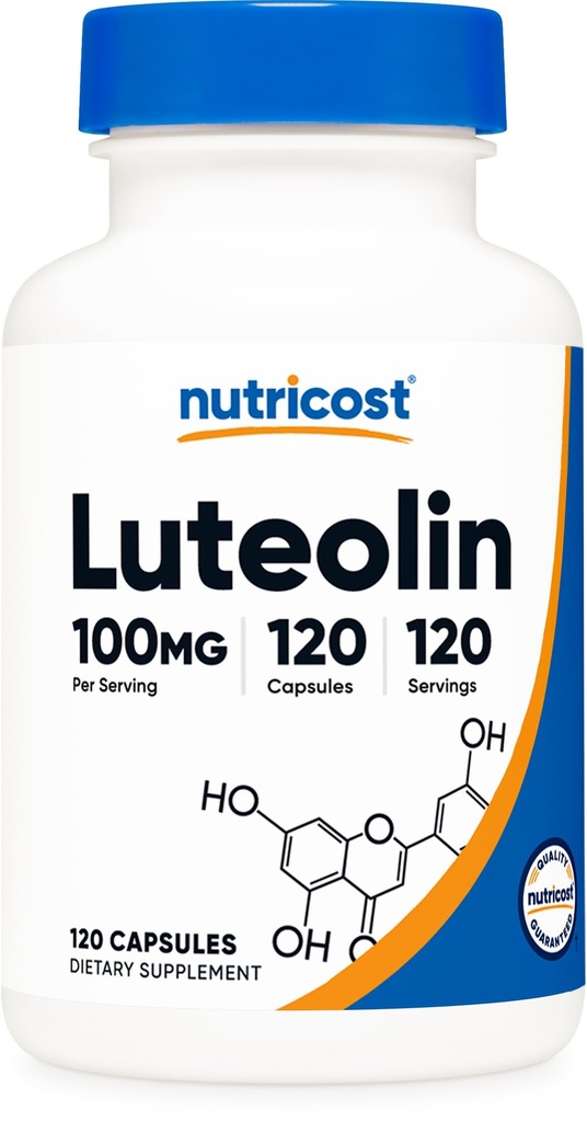 Nutricost Λουτεολίνη 100mg 120 Κάψουλες - Φιλικά προς τους χορτοφάγους, Μη ΓΤΟ, Χωρίς γλουτένη