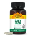 Ülke Hayatı Easy Iron 25 mg Capsules - Gentle Non-Constipating Ferrochel - Kadınlar ve Erkekler için Vegan Vitamin Supplement - Destekler Body Energy