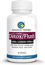 Amazing Herbs Detox/Flush Blood Purifier - Tüm Doğal Detoxing Supplement 7 Güçlü Temiz ve Puring Agents - 60 Count