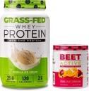 Nutrology Grass Fed Whey Protein Powder, υποστηρίζει Lean αποκατάσταση μυών & απόδοση, Vanilla Ice Cream Flavor (28 μερίδες) Beet Active, Natural Pre-Workout Powder, Πάθος Fruit Flavor (
