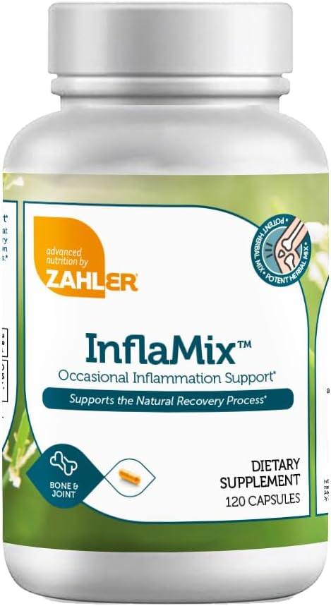 Zahler InflaMix, Turmeric ve daha fazlası, Sağlıklı Inflammatory Yanıtı, 360 Capsules.