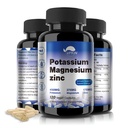 Potasyum, Magnezyum Supplement 1000 mg, Pyum çinko Aspartate Support Vascular, Bone, Heart, Muscle & Nerve Health, Non-GMO, Vegan, (120 Capsules)