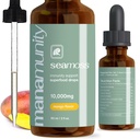 Sea Moss Liquid Drops 10,000 mg Organic Irish Sea Moss Gel with 350 mg Burdock Root Supplement & 20,000 mg Spirulina Immune Support, Joint & Thyroid Support - Vegan (Mango)