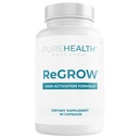 PUREHEALTH regrow - Βιταμίνες για την ανάπτυξη των μαλλιών - με Saw Palmetto, Biotin, Collagen, Zinc, Iodine, Selenium & More - Συμπληρώματα μαλλιών για γυναίκες & άνδρες - 60 κάψουλες