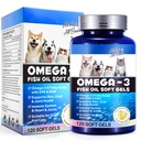 Omega-3 Köpekler için Balık Yağı, Omega 3 Balık Yağı EPA & DHA Destekleri Köpek Mevsimi Tüm Enerjiler Yardımı, Immune Function, Itch Skin Relief & Trust Health, Pet Supplements - 120 Soft Gels