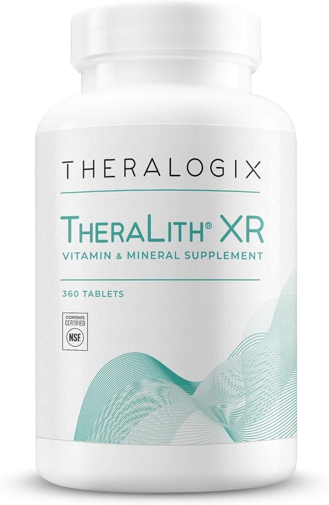Theralogix TheraLith XR Vitamin & Mineral Supplement - Υποστηρίζει υγιής χημεία ούρων & επίπεδα οξαλικού ασβεστίου με μαγνήσιο, βιταμίνη Β6 & κάλιο* - NSF Certified - 360 δισκία