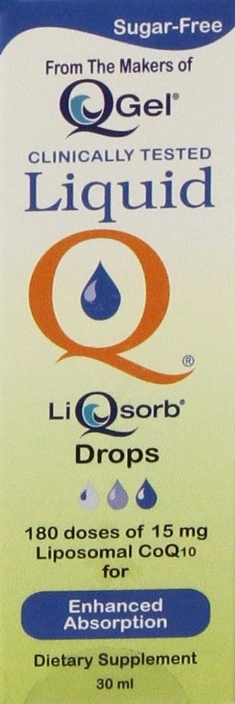 Sıvı Q® LiQsorb® Liposomal CoQ10 Drops (Non Flavored, Sugar Free, Non GMO) 30 ml