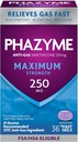 Phazyme maksimum * Güçlü Anti-Gas 250 mg Simethicone Gas Relief for Yetişkinler, Hızlı Gels Hızlı Ease Bloating, Basınç & Discomfort, 36 Count