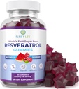 Sugar-Free Resveratrol Gummies - Potent Anti-Aging Antioksi - Digestive & Immune Health - Doğal Herb for Hücre Büyüme ve Onarım - Kolay Chewable NMN Alternatif
