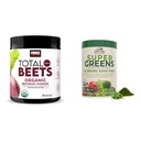 Kuvvet Faktörü Toplam Beets Organik Arıtroot Toz ve Ülke Çiftleri Super Greens İçecek Mix, 50 Organik Superfoods, 20 Hizmet