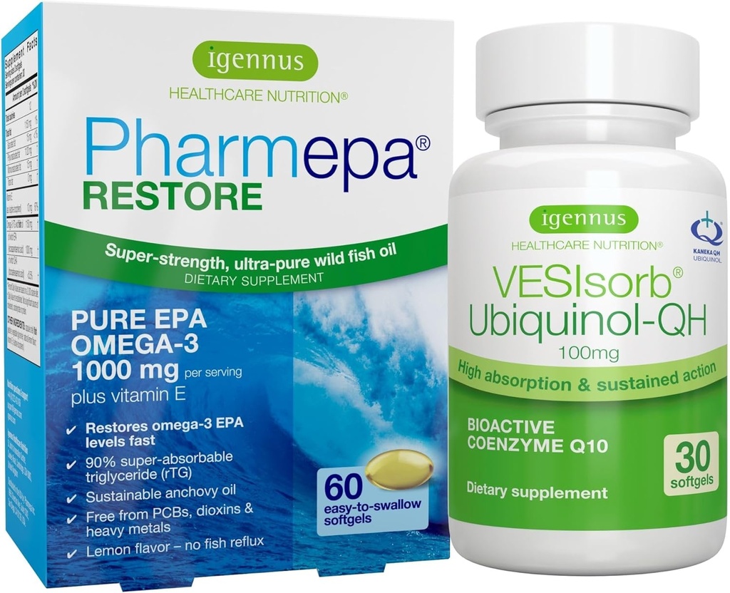 Pharmepa EPA & VESIsorb Ubiquinol-QH CoQ10 Heart Health Sche tarafından Igennus