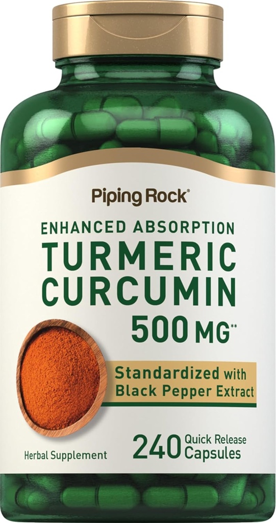 Piping Rock Turmeric Curcumin Supplement 500 mg 