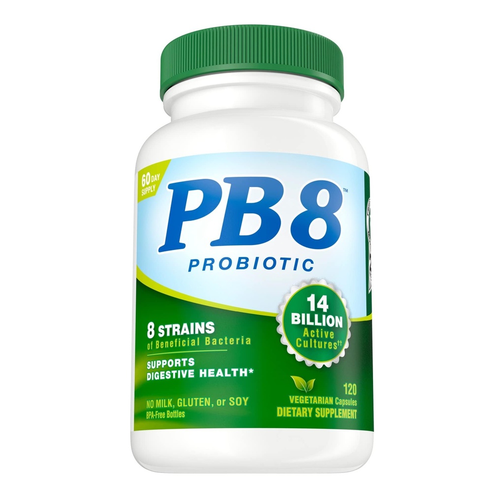 Beslenme Now PB 8 Probiyotik Asitofili For Life* Vejetaryen Diyet Supplement for Men and Women, 120 Count