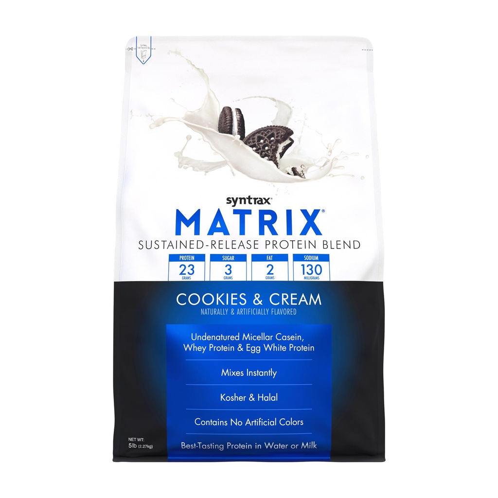 Syntrax Beslenme Matrix - Sustained-Release proteini, Kurabiyeler ve 5 lbs. Gerçek Cookie Pieces