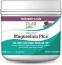 Pure Essence Labs Ionic Fizz Magnesium Plus, Anti-Stress Supplement Drink Powder, Χωρίς γλουτένη και Μη ΓΤΟ Μαγνήσιο Σκόνη (Mixed Berry, 6.03 Ουγγιά (Pack of 1))