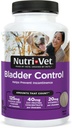 Συμπλήρωμα ελέγχου της ουροδόχου κύστης Nutri-Vet, συμπλήρωμα βατόμουρου, προϊόντα σκύλου, ανοσοποιητική υποστήριξη, Βοηθά την ακράτεια ούρων σκύλου, χάπια ελέγχου της ουροδόχου κύστης, ούρα τραχεία υγεία, υποστήριξη κουταβιών, 90 δισκία