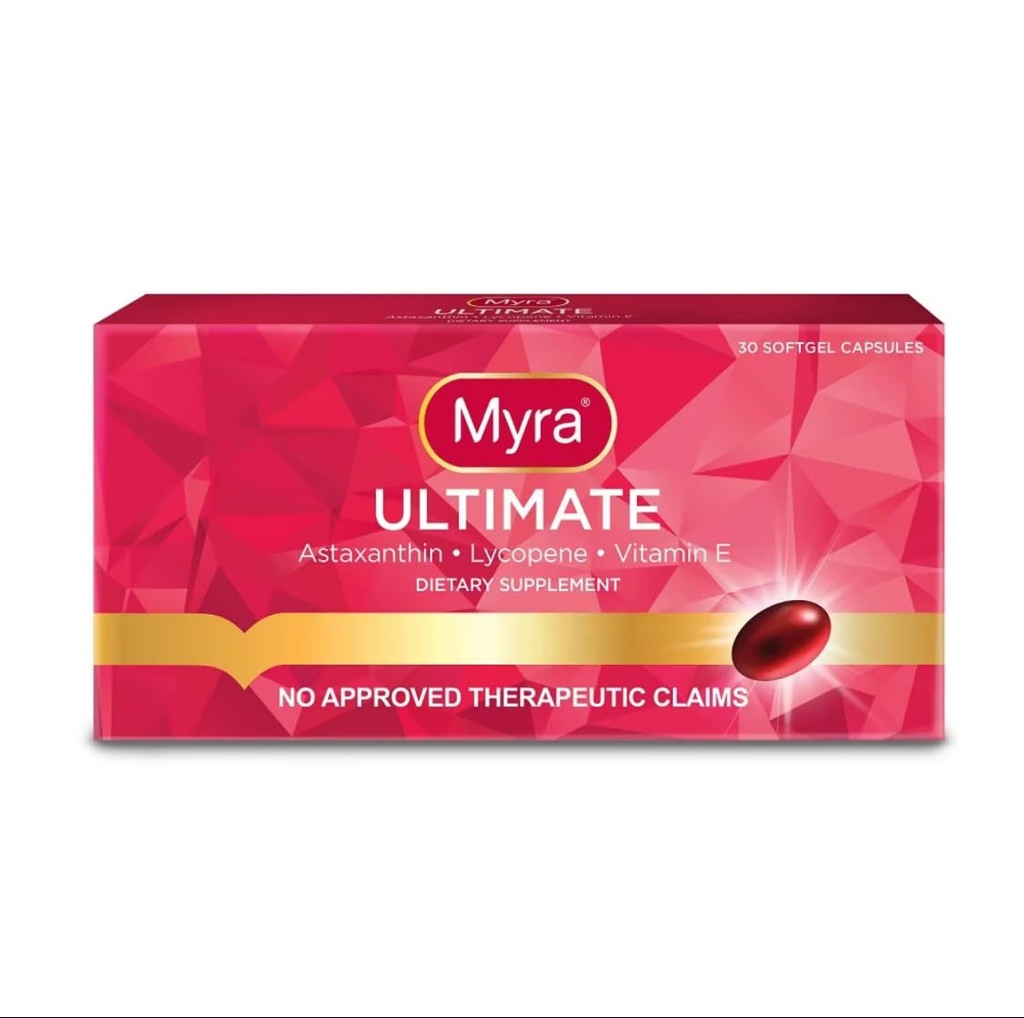 Myra Utimate with Astaxanthin, Lycopene ve Vitamin E, 30 Softgel Capsules