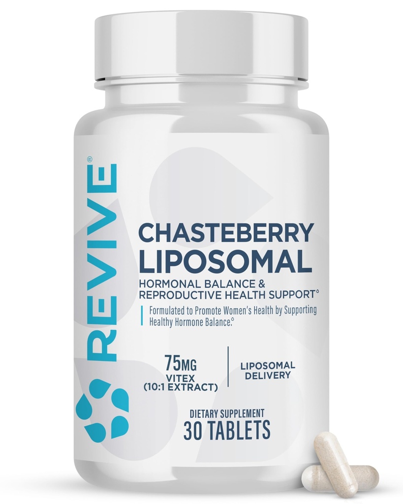 Revive MD Chasteberry συμπλήρωμα για τις γυναίκες - Chaste-Berry Liposomal (Vitex Agnus-Castus) - Υποστηρίζει την υγεία των γυναικών, ορμονική ισορροπία & γονιμότητα (30 δισκία, 30 υπηρεσίες)