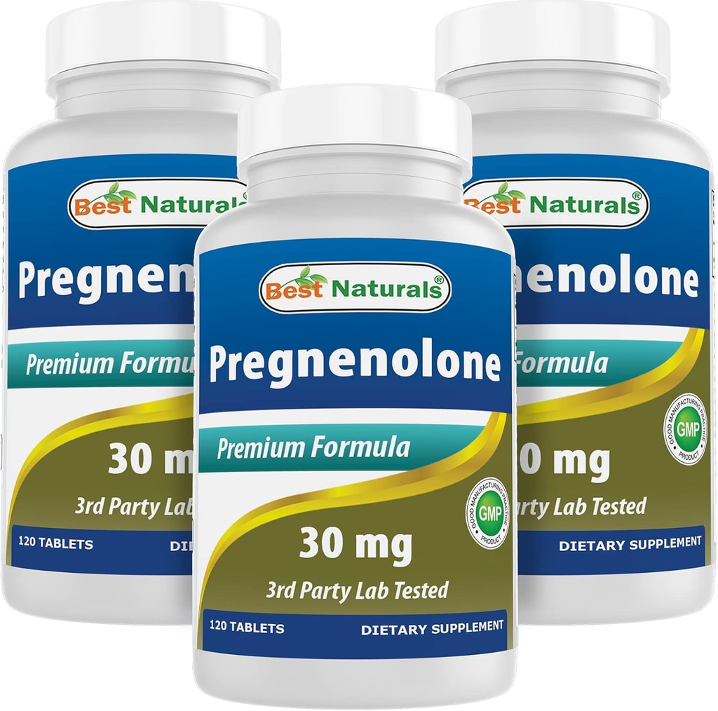 Best Naturals Pregnenolone 30 mg 120 Tablets (120 Count (Pack of 3))