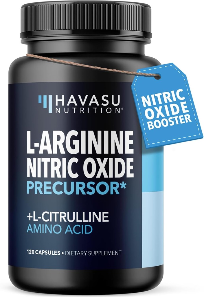 L-Arginine Capsules with L-Citrulline - Nitrik Oksit Supplement - L Arginine and L Citrulline Mix - 120 Kont - Vegan, Non-GMO Capsules for Performance, Endurance and Muscle Support - 2 Ay Supply