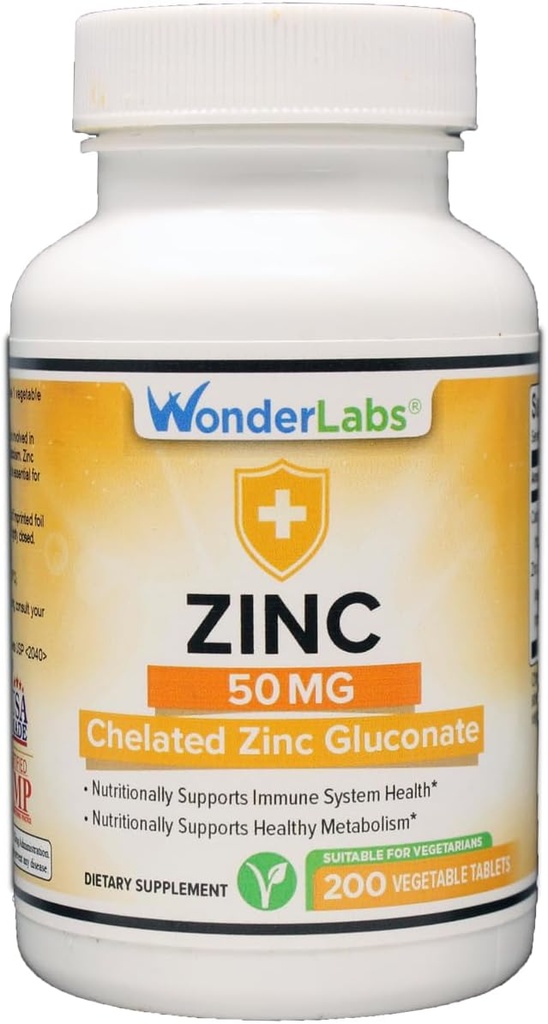 Wonder Laboratories Chelated Bora Gluconate 50 mg - Sağlıklı Skin, Immune System, Hücre Büyüme ve Daha Fazla - 200 Vejetaryen Tabletler