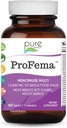 Pure Essence Labs ProFema - Πολυβιταμίνη για τις γυναίκες - Natural Εμμηνόπαυση Συμπλήρωμα ανακούφισης - Προάγει την ισορροπία ορμονών, μειώνει τις καυτές αναλαμπές, Mood Swings, Night Sweats (60 Κάψουλες)