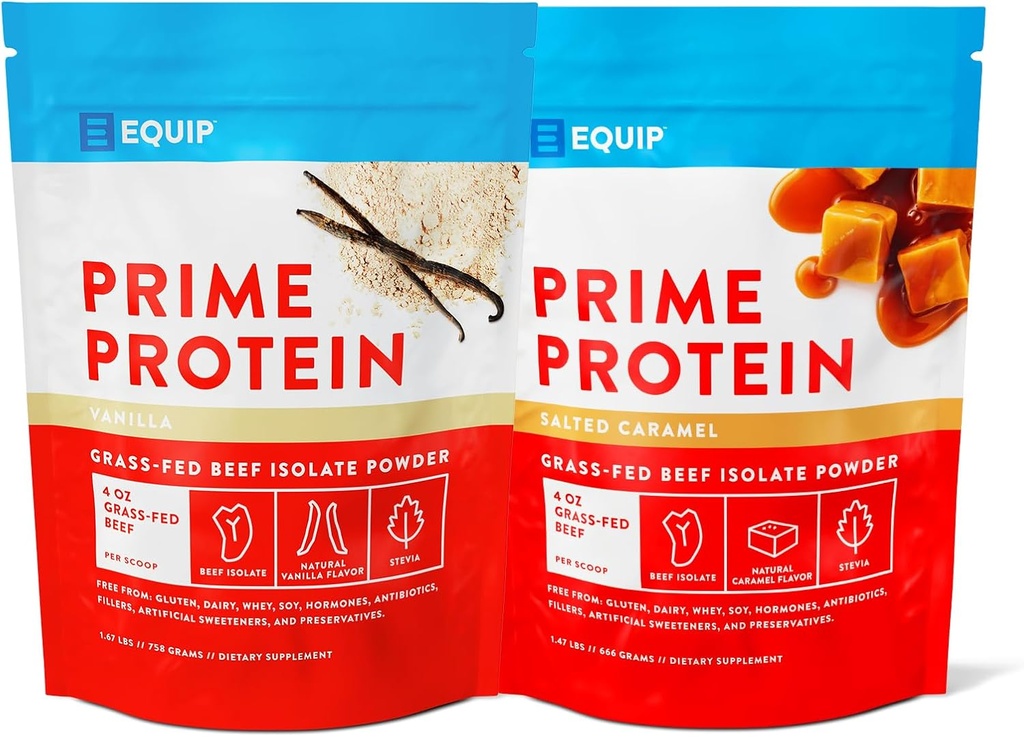 Equip Foods Πρωτεϊνική Σκόνη Βανίλια και Πρωτεϊνική Σκόνη Αλατισμένη Καραμέλ