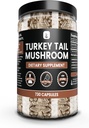 PURE ORIGINAL INGREDIENTS Türkiye Tail Mushroom (730 Capsules) Magnezyum Or Rice Fillers, Her Zaman Saf, Lab Onaylandı