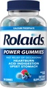 Rolaids Power Gummies, Occasional Heartburn ve Asit Indegestion, Diyet Tamam, Smooth Berry, 54 Gummies