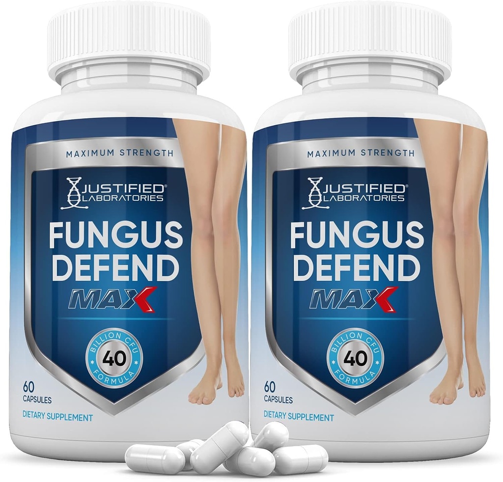 Justified Laboratories (2 Pack) Fungus Max Pills 40 Milyar CFU Probiyotik 120 Capsules