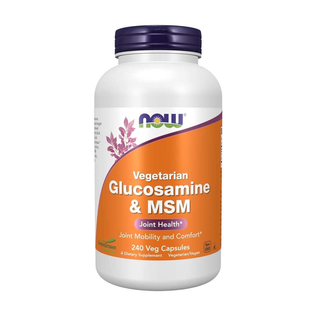 Şimdi Gıdalar Vejetaryen Glucosamin & MSM Ortak Sağlık 240 Veg Capsules