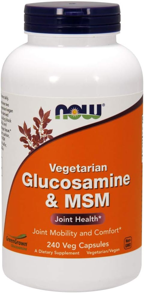 Şimdi Gıdalar Vejetaryen Glucosamin & MSM Ortak Sağlık 240 Veg Capsules
