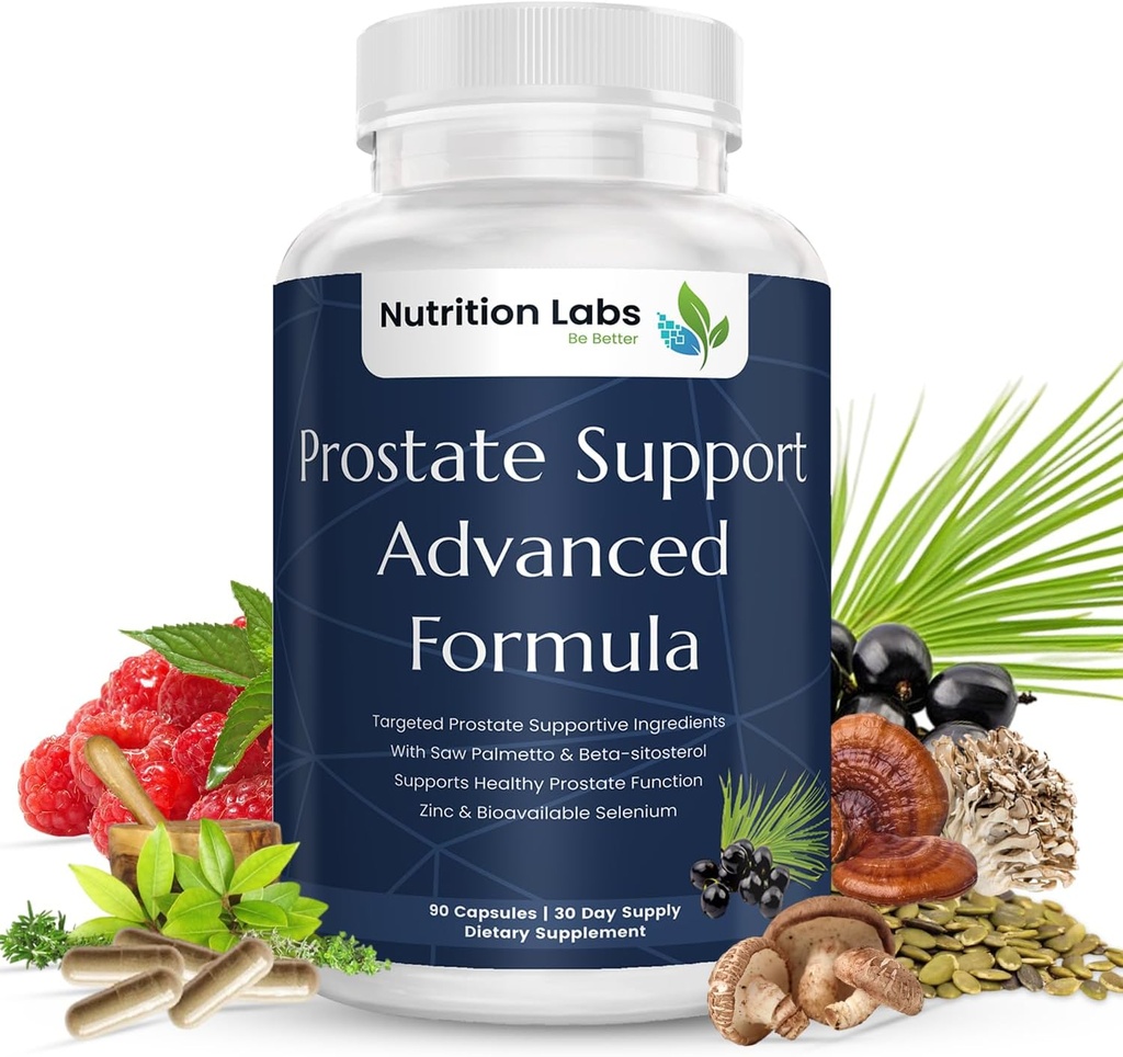 Prostate Health Herbal Supplement for Men with Beta Sitosterol, Selenium, Pygeum ve Superetto Prostate Support and Frequent Urination - 90 CT