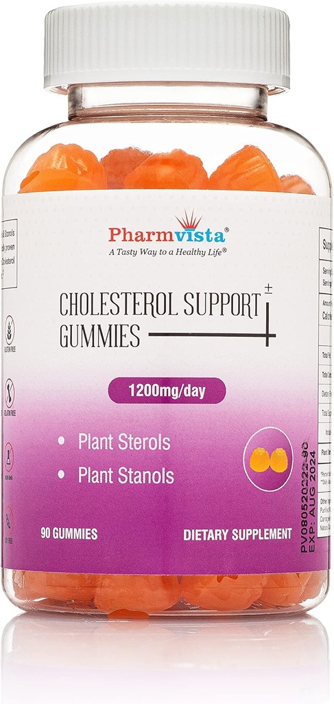 Plant Sterols and Stanols 1200 mg Gummy-Vegan Friendly Allergen Free Gluten Free-90 Count