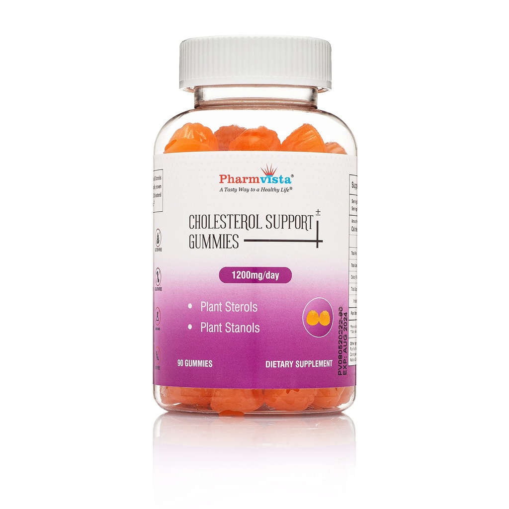 Plant Sterols and Stanols 1200 mg Gummy-Vegan Friendly Allergen Free Gluten Free-90 Count