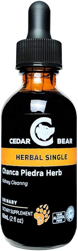 Cedar Bear Chanca Piedra (Phyllanthus niruri) Sıvı Herbal Supplement Bu Yardımlar Clear Gallbladder ve Kidneys, Supports Hepati, Cardiovascular, Respiratory ve Digestion 2 FL Oz