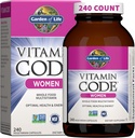 Kadınlar için Life Multivitamin, Vitamin Code Women's Multi - All Food Womens Multi Vitamins, Iron, Folate not Folic Acid, Vitamin A and Probiyotiks for Womens Energy, 240 Vegetarian Capsules