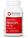 Protokol Niacin 500 mg - Inositol Hexanicotinate - No Flush Niacin - Vitamin B3 - Enerji & Metabolism Desteği * - Vegan & Kosher - 90 Veg Caps