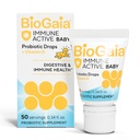BioGaia Immune Active Baby Probiyotik Drops + Vitamin D | Bebekler ve Toddler için 0-36 Ay | Destekler Digestive & Immune Health | Allergen, Dairy, Soy & Gluten Free | 50 Day Supply