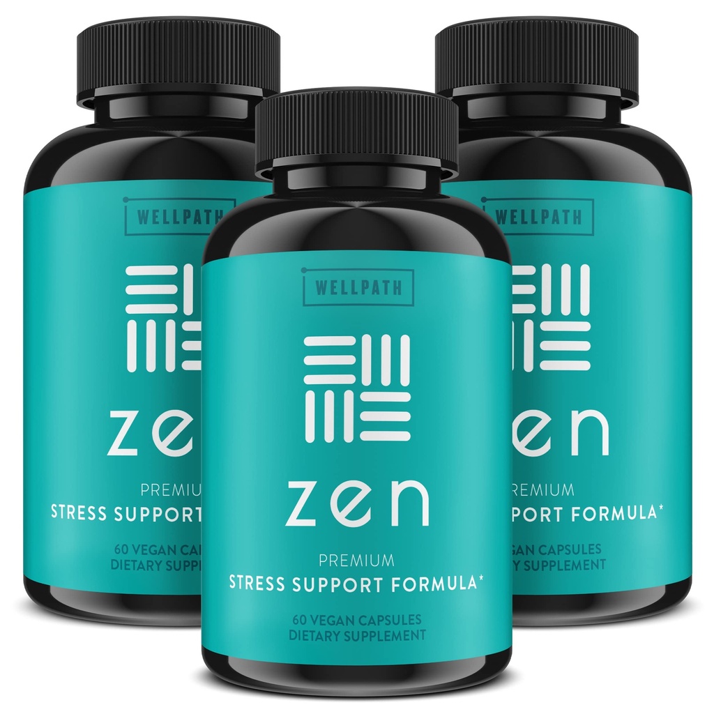 WellPath Zen συμπλήρωμα ανακούφισης στρες + υποστήριξη διάθεσης (180 ct) 