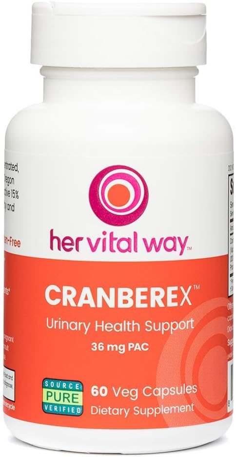 Cranberex - Kadınlar ve Erkekler için Cranberry Pills - 36 mg PAC ile Cranberry Supplement - Urinary Tract Health ve Kidney Care için Cranberry Capsules - 60 Veg Capsules