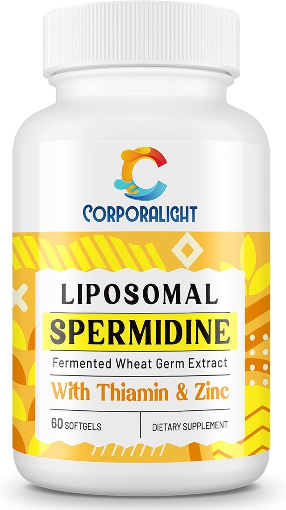 30mg Spermidine Supplement for Men & Women, High Absorption, More Potent Than Spermidine 3HCL - for Cellular Renewal, Longevity & Cognitive, Fermented Wheat Germ Extract, Pure & Natural, 60 Softgels