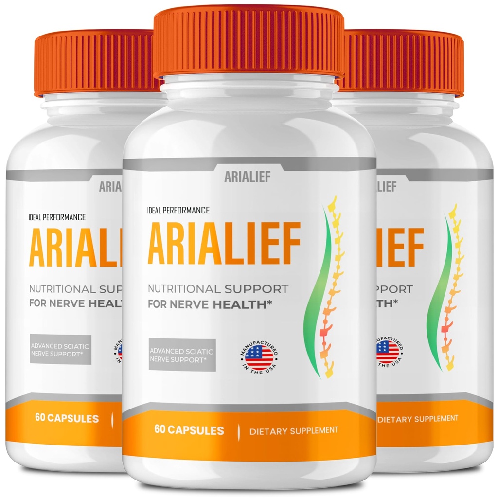 IDEAL PERFORMANCE Arialief Capsules for Sciatica, Arialief Beslenme Desteği Nerve Health, Arialief Sciatica Capsules, Arialief Primepalm Supplement Pills, Aria LIEF Vitamin Yorumları (3 Paket)