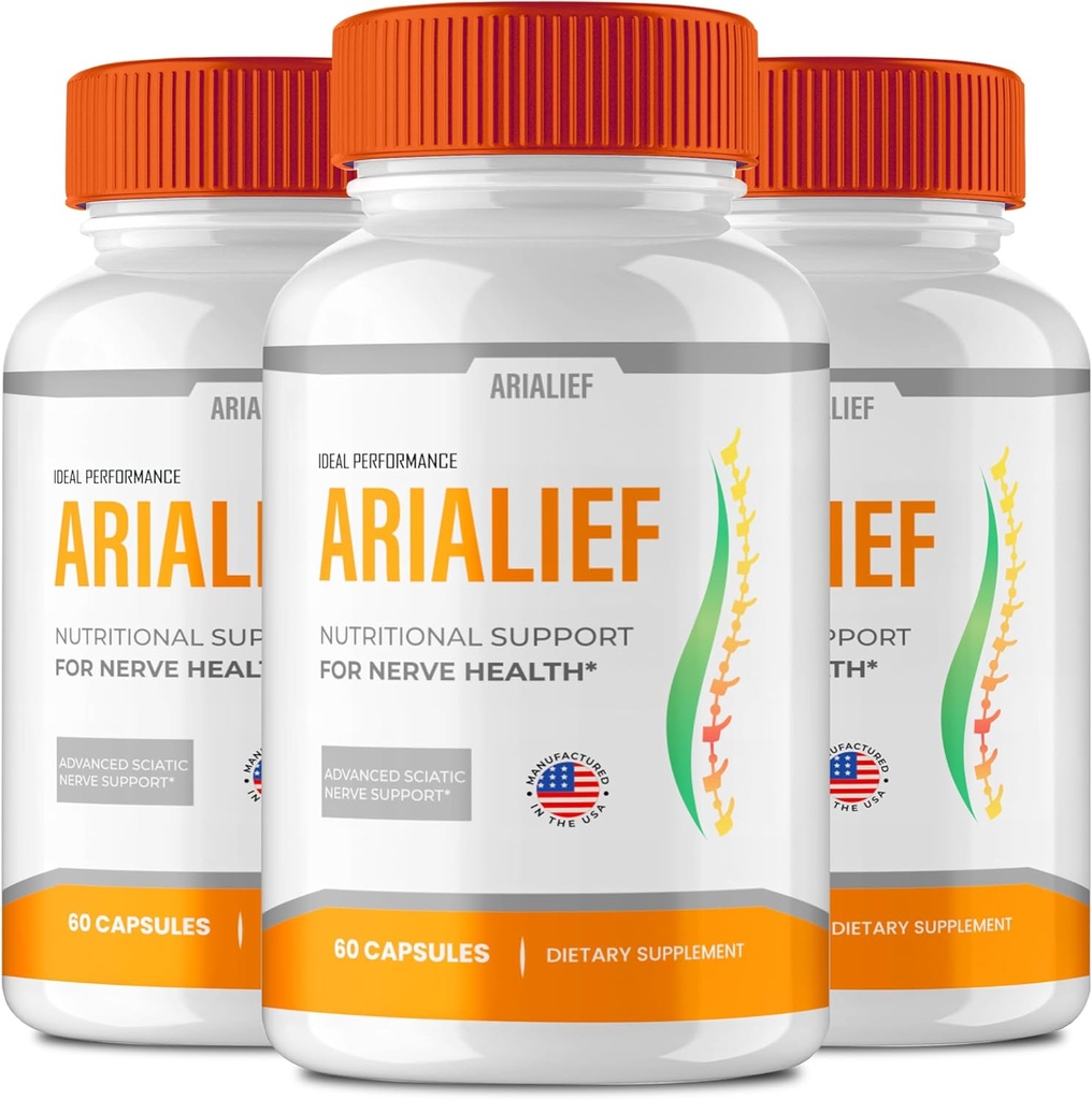 IDEAL PERFORMANCE Arialief Capsules for Sciatica, Arialief Beslenme Desteği Nerve Health, Arialief Sciatica Capsules, Arialief Primepalm Supplement Pills, Aria LIEF Vitamin Yorumları (3 Paket)