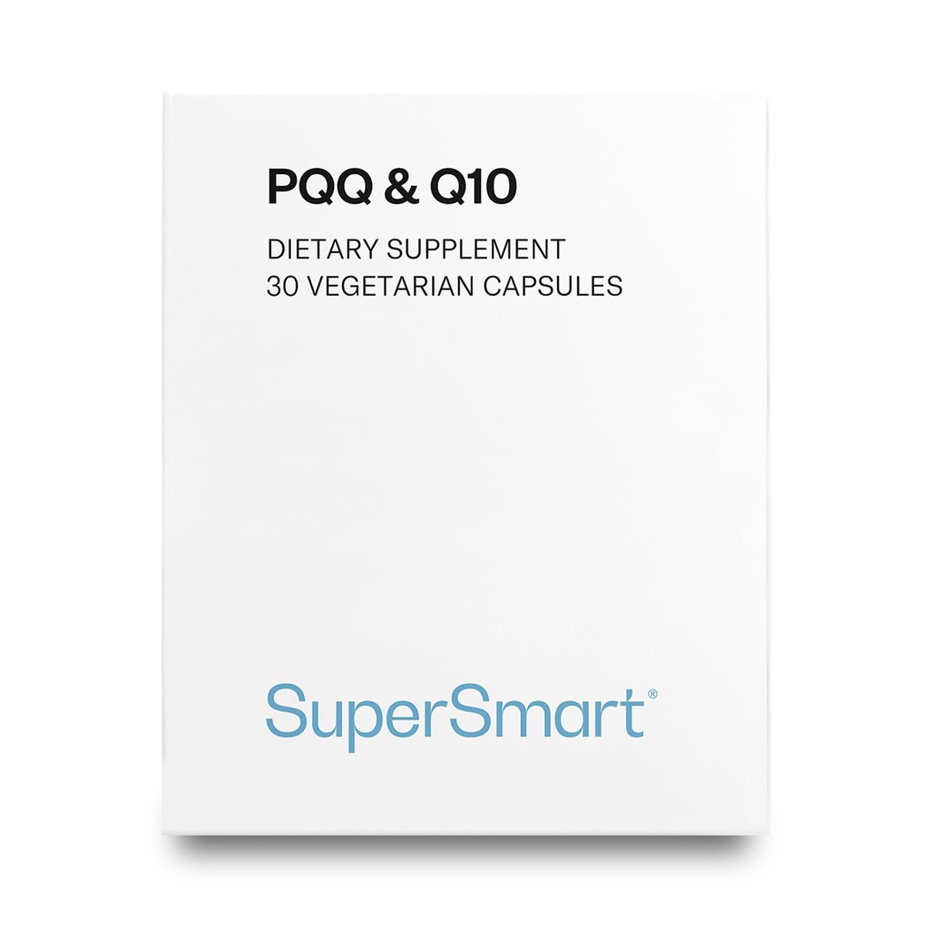 Supersmart - PQ & Q10 (CoQ10) - Mitochondria'yı Aging Hücreleri için %20'ye kadar korumak için kullanılan Güçlü Antioksidan - 30 Vegetarian Capsules